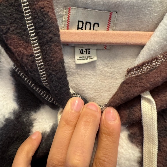 BDG Keaton Oversized Fleece Lined Hoodie Sweatshirt - Picture 6 of 8